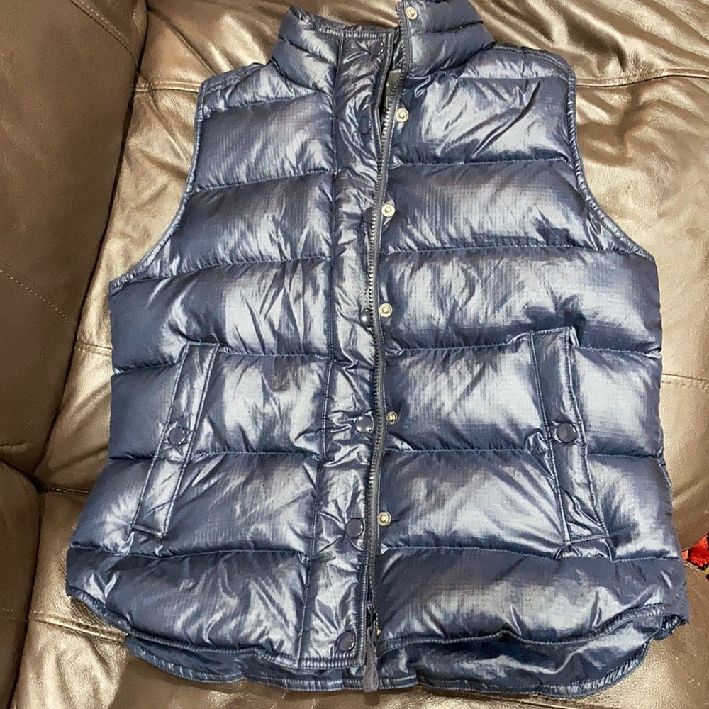 J. Crew Blue Puffer Vest